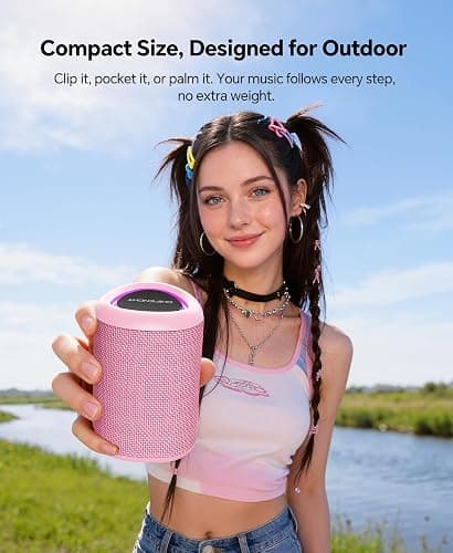 Portable Bluetooth Speaker Beach Essentials: IPX5 Waterproof for Outdoor | Powerful HD Sound,Dynamic Light,All Day Playtime,Wireless BT 5.3,TWS Pairing,Travel|Camping|Pool Accessorie,School Supplies thumbnail 4