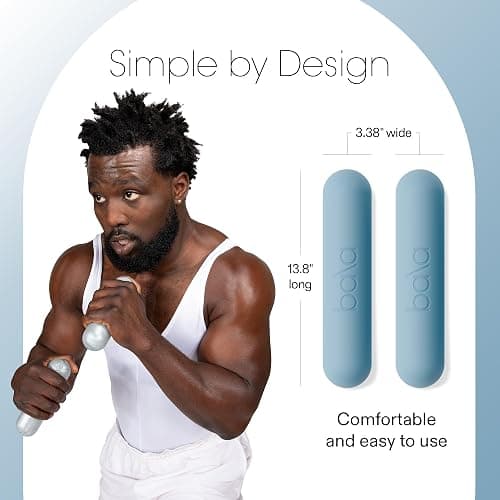 Bala Bars Dumbbell Set for Women & Men - Set of 2 Bars Designed for Walking, Strength Training, HIIT, Boxing & Aerobics - Hand Weights for Working Out at Home thumbnail 4