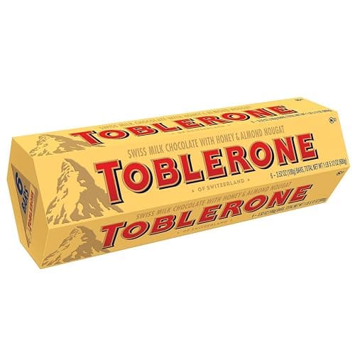 Toblerone Swiss milk chocolate with honey and Almond Nougat - 2 packs of 6 bars - Image 1