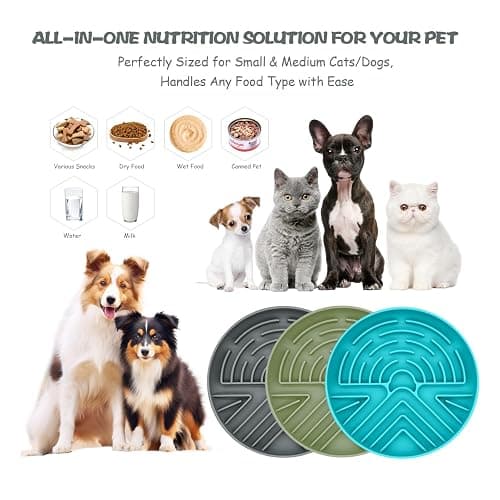 Lesipee Gamelle à alimentation lente pour chiens de grande et petite taille, anti-étouffement avec base antidérapante, bol interactif pour manger lentement pour animaux de compagnie, bol thumbnail 2