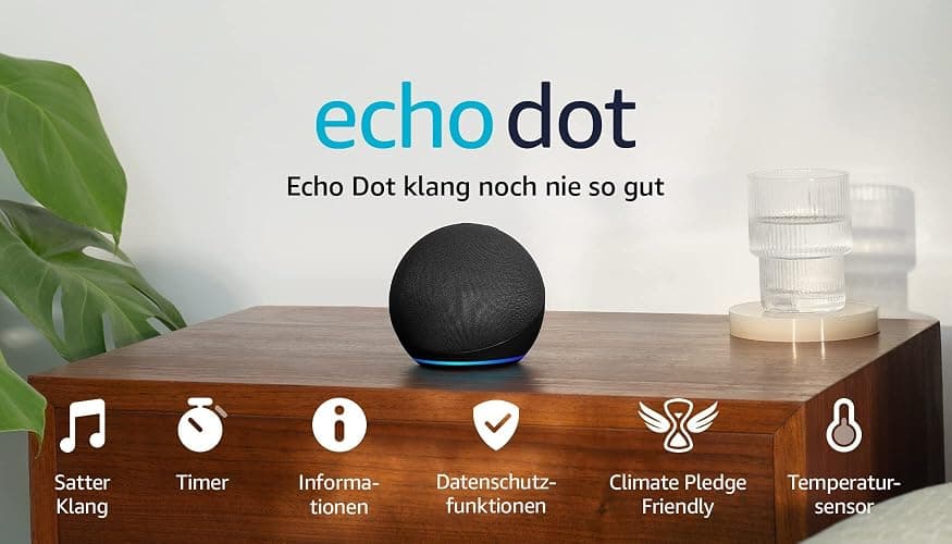 Echo Dot (Neueste Generation) | Smarter WLAN- und Bluetooth-Lautsprecher mit Alexa und gigantischem, sattem Klang | Anthrazit thumbnail 10
