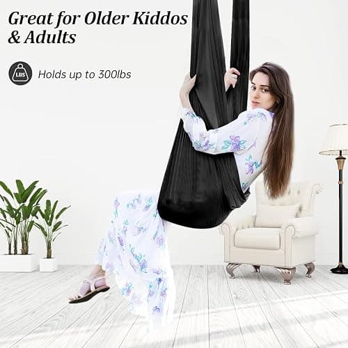 Therapy Swing for Kids with Special Needs (Hardware Included) Sensory Swing Cuddle Indoor Outdoor Adjustable Hammock for Children with Autism, ADHD, Aspergers, Sensory Integration thumbnail 4