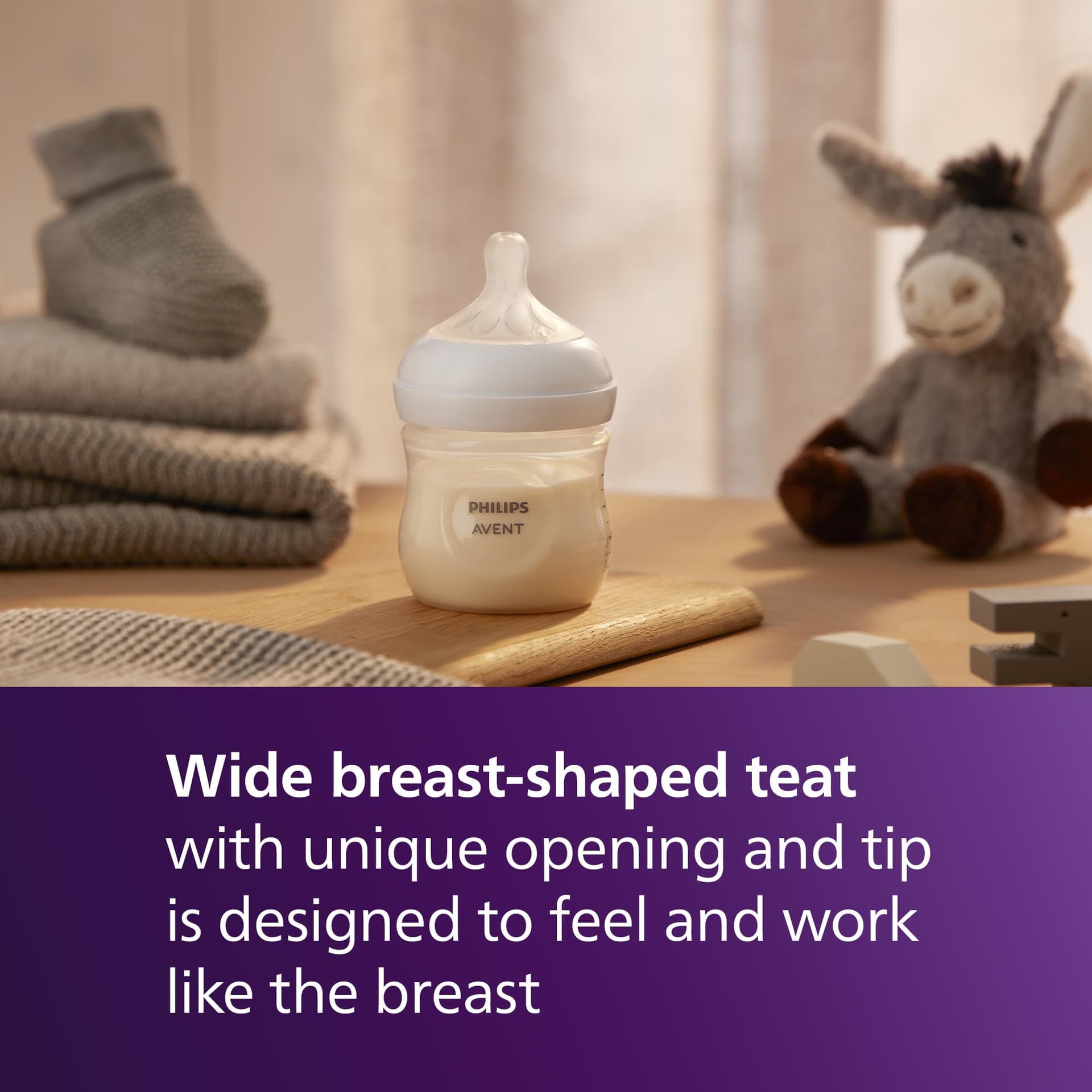 Philips Avent Natural Response Baby Bottles 4oz/125 ml with Slow Flow Teat (Flow 2), 2-Pack, SCY900/02 thumbnail 5
