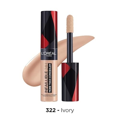 L'Oréal Paris Concealer zum Abdecken und Auffrischen, Für ein deckendes Finish und bis zu 16H Halt, Infaillible More Than Concealer, Farbe:- 322 Ivory, 11 ml (Packung mit 2) thumbnail 2
