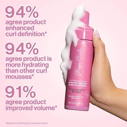 Rizos Curls Curl Defining Mousse – Lightweight Foam for Volume & Hydration – Shine & Definition for Every Curl Pattern: Wavy, Curly, Coily 1a–4c Hair Types – Sulfate & Paraben Free thumbnail 7
