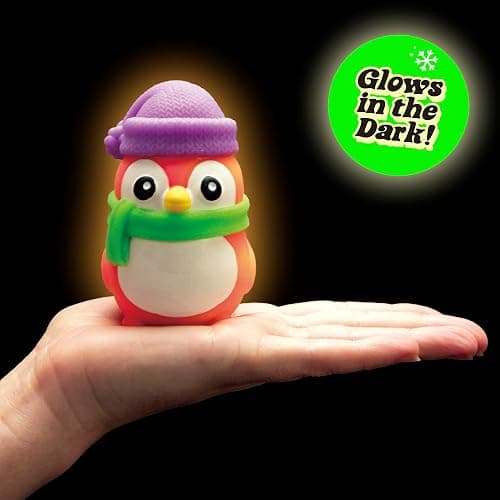 Schylling NeeDoh Polar Glow Penguin - Sensory Squeeze Toy - Assorted Colors Glow in The Dark - Ages 3+ (Pack of 1) thumbnail 6
