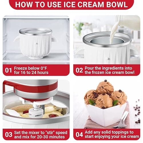 Ice Cream Attachment for KitchenAid Stand Mixer, Compatible with KitchenAid 4.5 Qt and Larger Stand Mixers, 2-Quart Frozen Yogurt - Ice Cream & Sorbet Gelato Maker by GVODE thumbnail 6