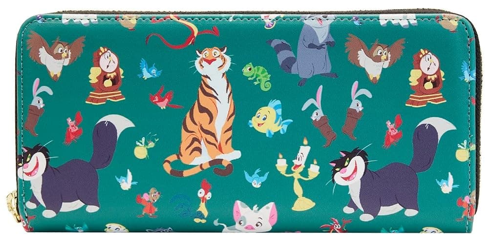 Loungefly Disney Wallet Princess Sidekicks Print Zip Faux Leather Clutch thumbnail 2