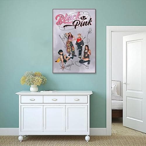 zotuuie Blackpink Poster Music Band Kpop Korean Girl Group Vintage Signed Für Zimmer, Ästhetische Leinwand-Wandkunst, Schlafzimmer-Dekor Posters 12x18inch(30x45cm) thumbnail 4