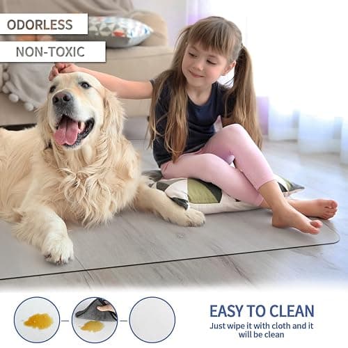 Amyracel Office Chair Mat, 30" x 48" Easy Glide Plastic Floor Mat, Clear Computer Desk Chair Mat for Hardwood Floor thumbnail 4