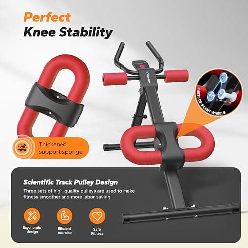 MERACH Ab Machine, Ab Workout Equipment, Adjustable Ab Trainer Machine for Abs Workout at Home Gym, Foldable, Knee Protection, Abdominal Trainer for Stomach Workout thumbnail 7