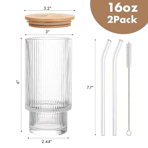 Glass iced coffee cups thumbnail 3