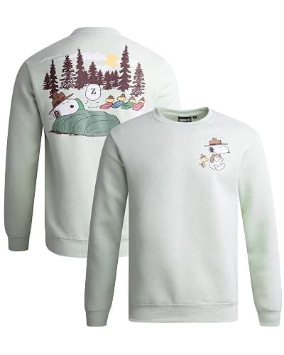 Peanuts Men's Snoopy Sweatshirt - Chest & Back Fleece Pullover Crewneck Graphic Sweatshirt - Long Sleeve Shirts for Men S-XL - Image 1
