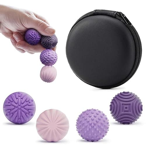 luckdoor Silicone Magnetic Balls Fidget Toys for Adults & Teens,4PCS Stress Relief Sensory Toys for Autism ADHD Anxiety,Fun Textures Gadgets,Office Desk Toy,Stocking Stuffer for Men Women Teen Gift - Image 1