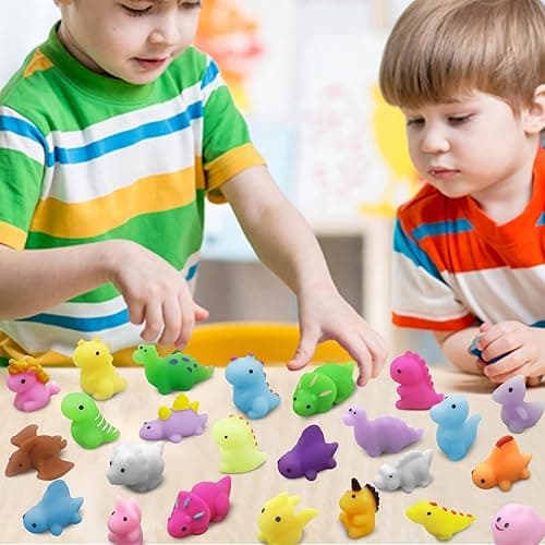 Aviski 30PCS Mochi Squishy Toys, Mini Kawaii Dinosaur Squishies Soft Fidget Toys Stress Squeeze Toys Party Bags Filler for Boys Girls Birthday Gifts - Dino Mochi 30psc thumbnail 2