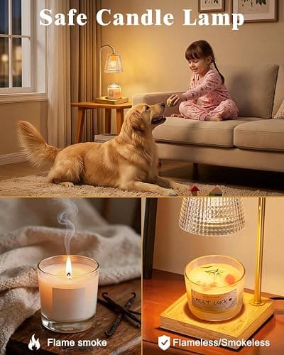 Hong-in Candle Warmer Lamp with Timer Dimmer,Birthday Gifts for Women Mom Sister,House Warming Gifts New Home Room Decor,Vintage Wax Warmer for Scented Wax Jar Candles thumbnail 4