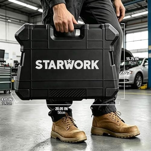 STARWORK TRUE MECHANIC 153-Piece 1/4", 3/8", 1/2" Drive Master Impact Socket Set, Professional, SAE/Metric thumbnail 2
