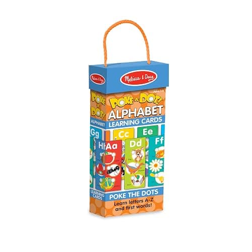 Melissa & Doug Poke-a-Dot! Alphabet Jumbo Learning Cards, 13 Double Sided Interactive ABC Flash Cards, Educational Activities for Toddlers and Preschoolers, Ages 1+ thumbnail 6
