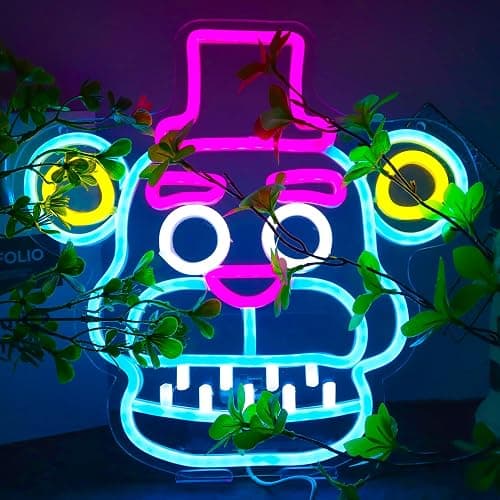 Fnaf Frendy Neon Sign for Wall Decor，Five Nights LED Neon Lights for Gameroom，Birthday、Christmas Gifts for kids - Image 1