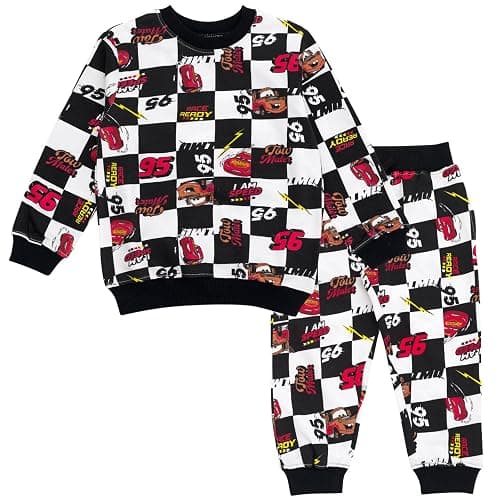 Disney French Terry Sweatshirt and Jogger Pants Outfit Set Toddler to Big Kid Sizes (2T - 10-12) - Image 1