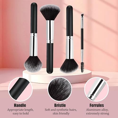 Makeup Brushes Set Gifts for Women, Christmas Stocking Stuffers for Women Teen Girls Wife Sister 13 Pcs Premium Kit with Foundation Concealer Blush Sponge Professional Beauty Blenders Accessories thumbnail 7