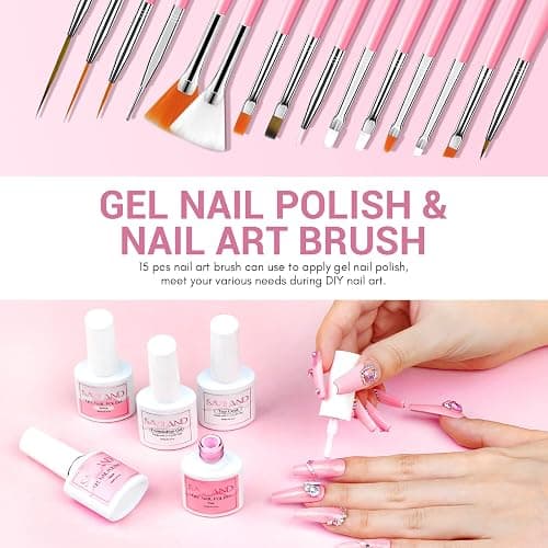 SAVILAND Acrylic Nail Kit – Nails Kit Acrylic Set with Nail Drill Brushes Gel Polish Clear Nails Tips Nail Art Tools Nail Stuff for Starters DIY Christmas Gift thumbnail 7