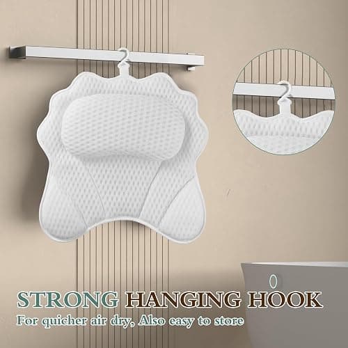 Ruvince - Oreiller de Bain Ergonomique de Luxe avec Soutien de la tête, du Cou, des épaules et du Dos - 4D - pour Baignoire - avec 6 ventouses puissantes, s'adapte à Toutes Les baignoires, spas thumbnail 5