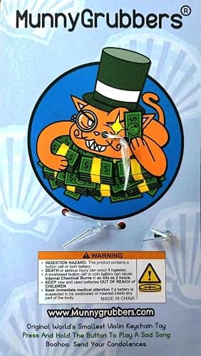 MunnyGrubbers - Original World's Smallest Violin Toy Keychain With Playable Sad Music - Tiny Mini Violin Keychain with Sound thumbnail 4