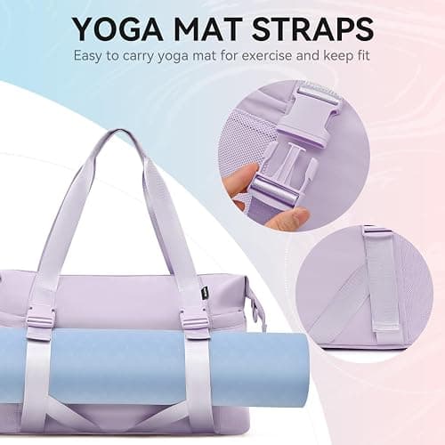 MAXTOP Women's Gym Yoga Duffle Bag with Shoe Pouch,Multi-Purpose Overnight Travel Bag for Gym,Work, Dance, Sports thumbnail 6
