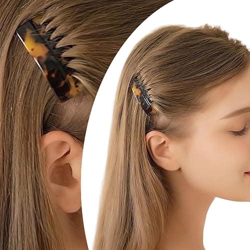 HYFEEL Hair Side Combs - Small French Side Hair Comb Clips for Women Decorative French Twist Hair Styling Accessories -4 Pcs (Tortoise, Brown) thumbnail 5