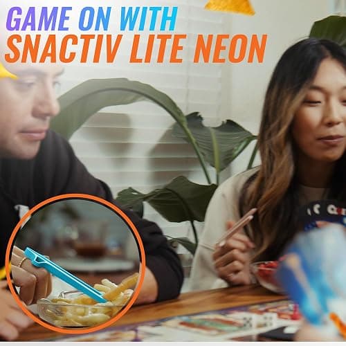 SNACTIV LITE Finger Chopsticks for Gamers 4PC NEON Bundle - As Seen on Shark Tank! The Official Snacking Tool of the Future - Enjoy Snacks and Chips with Ease - Innovative Gaming Snacking Solution thumbnail 7