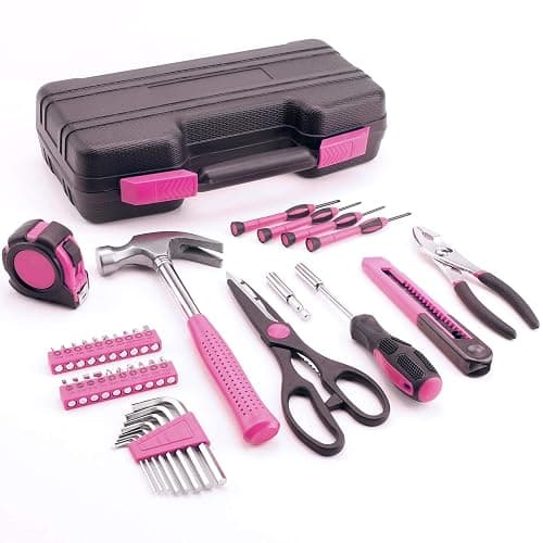 40-Piece All Purpose Household Pink Tool Kit for Girls, Ladies and Women - Includes All Essential Tools for Home, Garage, Office and College Dormitory Use thumbnail 2