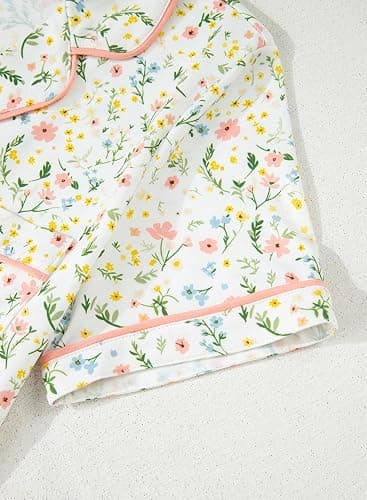 KevaMolly Womens Christmas Lounge Sets Candy Cane Print Pocketed Knotted PJ Set Short Sleeve Xmas Top and Shorts thumbnail 6