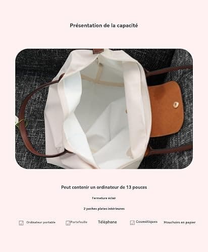 TELDTQVRC Sacs bandoulière pour femme, sacs bandoulière grande capacité et sacs bandoulière légers, parfaits pour le travail, les voyages et l'école. thumbnail 5