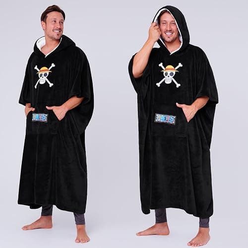 One Piece Hoodie Blanket for Adults and Teenagers Cosy Oversized Wearable Blanket One Size Sherpa Hood Gifts for Him thumbnail 3