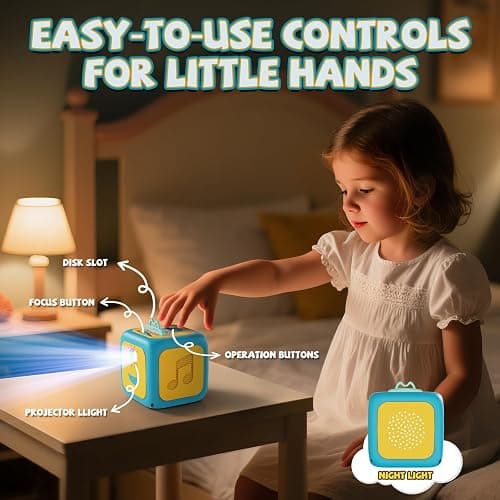 Neikko Story Projector for Kids, Story Machine with Early Learning, Music | Night Sky Lights, Storybook Projector, Moonlight Storytime Projector, Story Telling Toy for Toddlers, Gift for Kids Aged 3+ thumbnail 7