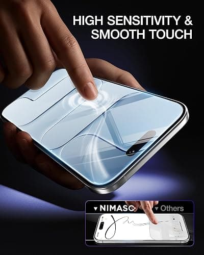NIMASO for iPhone Air Screen Protector 6.5-Inch, 2 Pack 9H Hardness HD Clear Tempered Glass Military Grade Shatterproof, Anti-Scratch, with Easy Installation Tool thumbnail 5