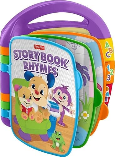 Fisher-Price Baby Learning Toy Laugh & Learn Storybook Rhymes Musical Book with Lights & Sounds for Infants Ages 6+ Months (Amazon Exclusive) - Image 1