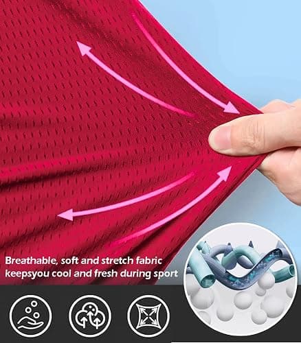 Waghaw Mens Mesh Shorts 6Inch/9Inch Inseam Mens Athletic Shorts Breathable Fabric for Gym and Workouts thumbnail 3