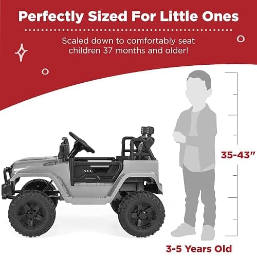Best Choice Products 12V Kids Electric Vehicle Toy Ride On Car with Parent Remote Control for Toddlers, Seat Harness, 61 lbs Weight Capacity, Locking Doors, Spring Suspension, Bluetooth - Gray thumbnail 2