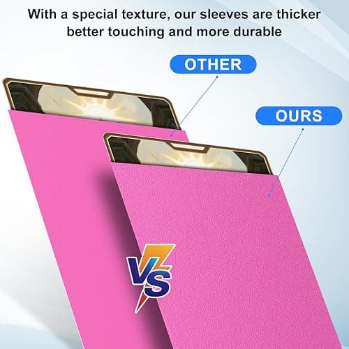 Pink Card Sleeves Fit for MTG, 300 Pieces Standard Card Sleeves for Trading Card Sports Cards Baseball Cards TCG Yugioh Magic(66x91mm), Affordable Sturdy and Nice Shuffling thumbnail 4