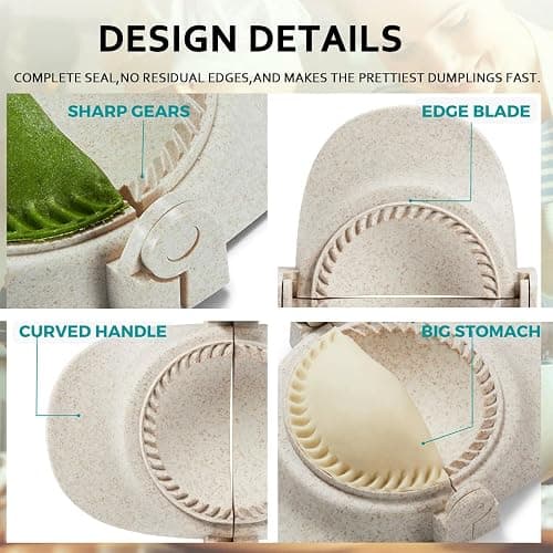 MUMSUNG Empanada Maker Press, 6-Inch Extra Large Dumpling Maker Set with Dough Cutter, Dumpling Mold Set for Pierogi, Pastelitos, Calzone, Turnovers, Chinese Dumpling, 5Sizes (6"/5"/4"/3"/2.6") thumbnail 5