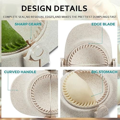 MUMSUNG Empanada Maker Press, 6-Inch Extra Large Dumpling Maker Set with Dough Cutter, Dumpling Mold Set for Pierogi, Pastelitos, Calzone, Turnovers, Chinese Dumpling, 5Sizes (6"/5"/4"/3"/2.6") thumbnail 6