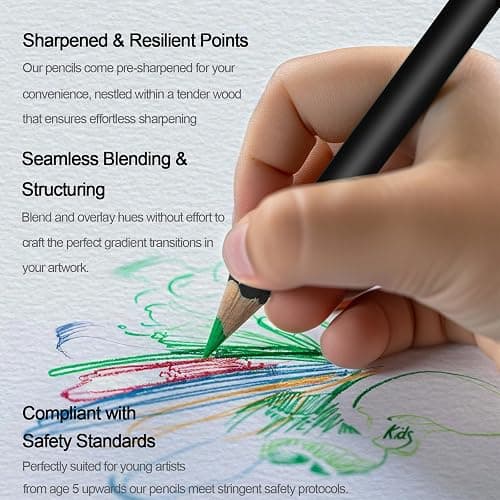 Colored Pencils for Adult Coloring Books, 72 Colors Drawing Pencils with Oil-Based Cores, Professional Art Supplies for Artists, Coloring Pencils for Adults, Color Pencils Set for Beginners and Teens. thumbnail 3