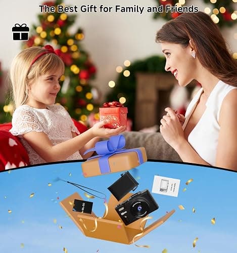 5K Digital Camera, 2026 Upgraded 80MP Compact Camera with 18X Zoom, 3” 180° Flip Screen Travel Camera for Vlogging, Camera Digital for Beginners Teens, Portable Vlogging Camera with 64GB Card thumbnail 8