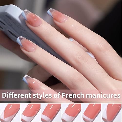 French Tip Tool,Nail Art Stamper Kit for DIY together,Home Manicure Starter Tool Salon(2 PCS) thumbnail 5