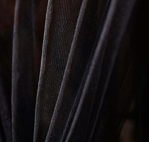 Mengersi Canopy Bed Curtains with Lights,Elegant Bed Canopy Curtains Bed Netting for Full Queen King Size Bed,Halloween Decoration,Gothic Black Room Decor Aesthetic thumbnail 7