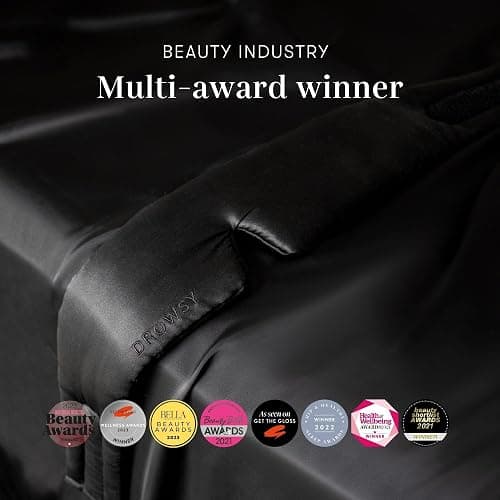 DROWSY Silk Sleep Mask - Face-Hugging, Padded Cocoon for Luxury Sleep in Total Darkness - 100% Pure Mulberry Silk (Black Jade) thumbnail 8