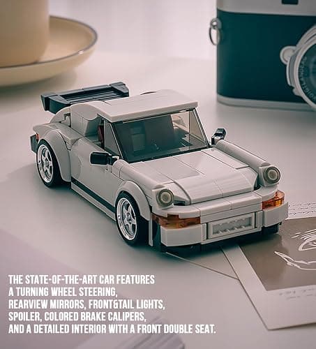 dOMOb 911 Turbo Car Building Kit – 343 pcs Building Blocks Set w/Container Display Box – Modular Scale 1:32 Model – Bricks Toy for Kids & Adults 8+ – for Boys, Hobbyist, Collector thumbnail 7