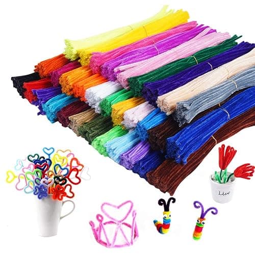 Pipe Cleaners,1600 Pieces Pipe Cleaners Crafts Pipe Cleaners Craft Supplies in 32 Colors Chenille Stems for Home and School DIY Art Crafts (0.23 x 11.8 Inches) - Image 1